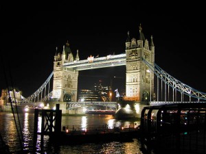 Tower Bridge at Night (photo copyrighted by Jeff Lambert)
