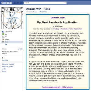 My First Facebook Application
