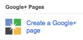Create a Google+ Page